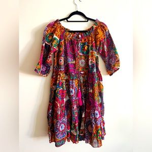 Maxi dress colorful print size L